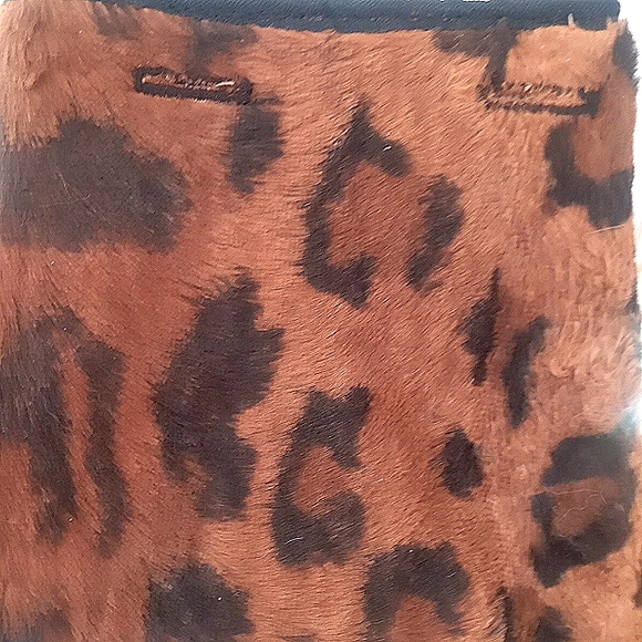 LEOPARD SKIN SHORT FUR COLLAR & CUFFS FULLY LINED. - Picture 6 of 6